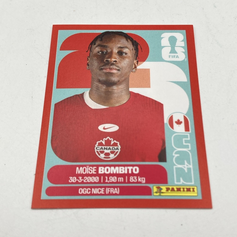 Panini FIFA World Cup 2026 Moïse Bombito Red Boarder Canada Sticker CAN 8 Player